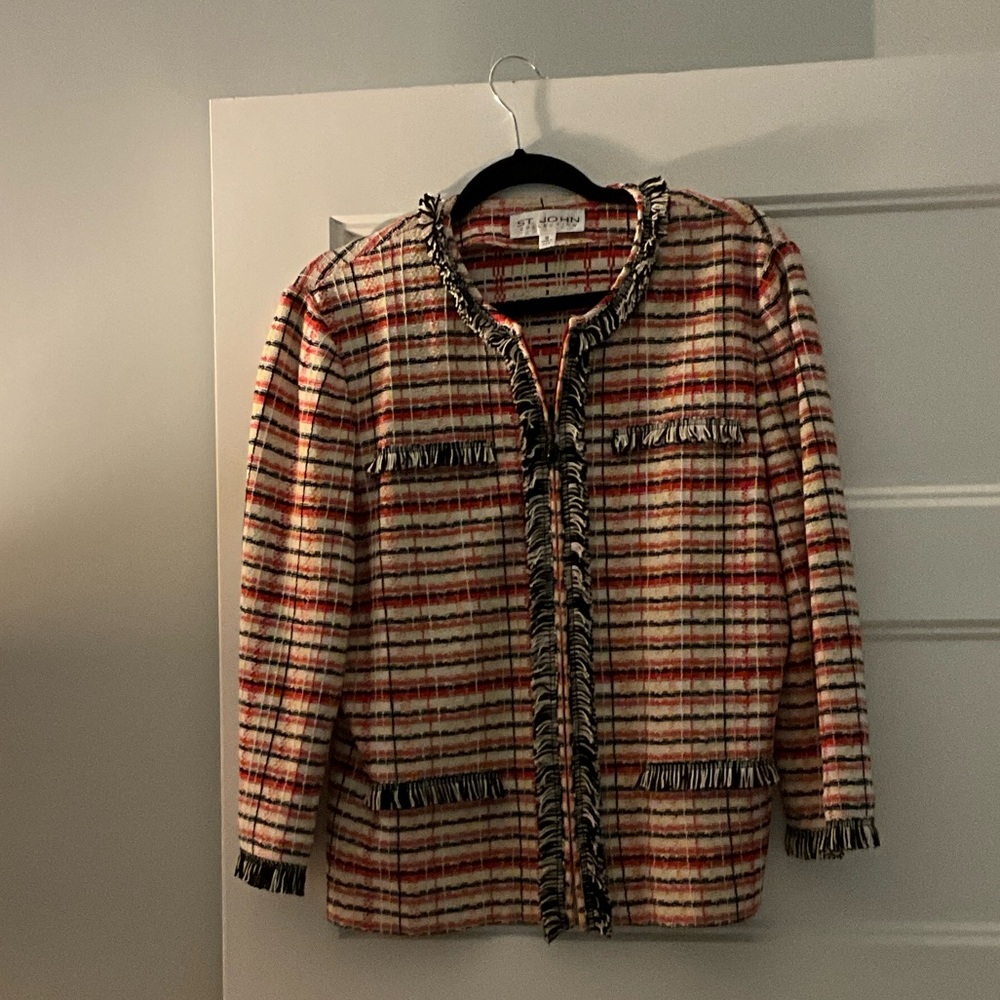 St. John Multicolor Tweed Blazer
